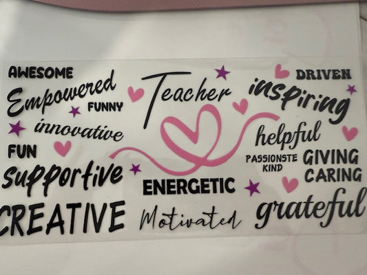 Teacher Pink heart