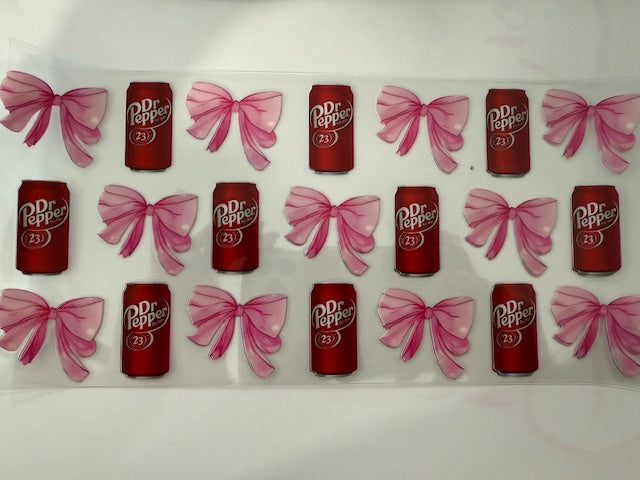 Dr Pepper pink Bow