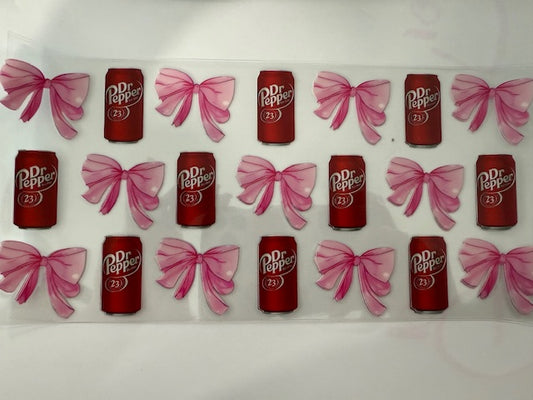 Dr Pepper pink Bow