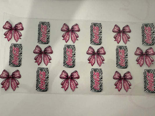 Coca Cola Bows and Zebra print