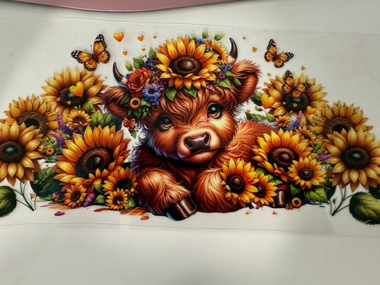 Cow with sun Flowers