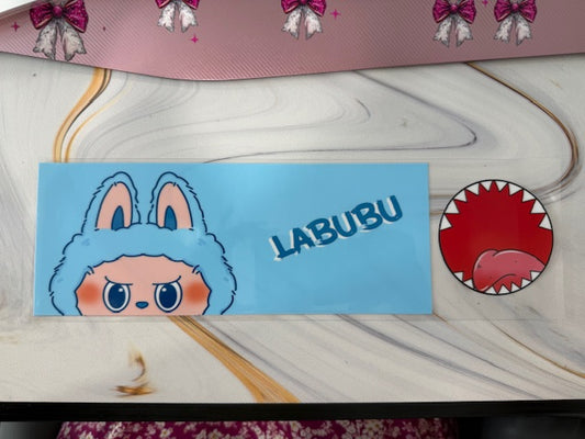 Blue Labubu  - Mug with Big Mouth set
