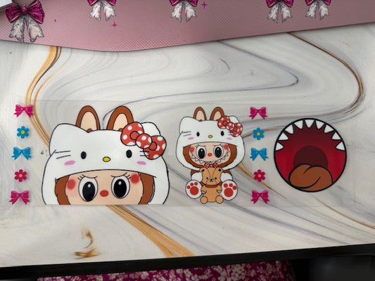 white Labubu - Mug with Big Mouth set
