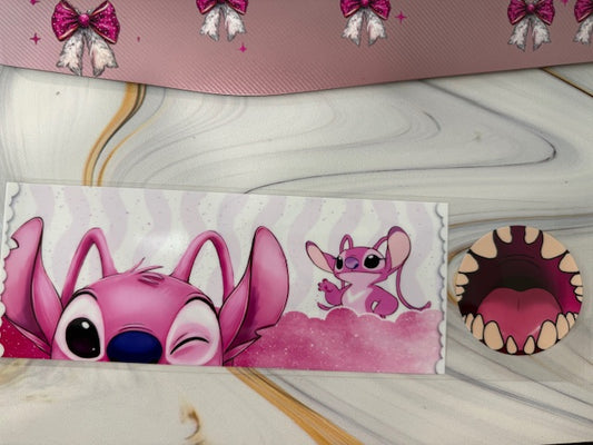 Pink Stitch Mug with Big Mouth set