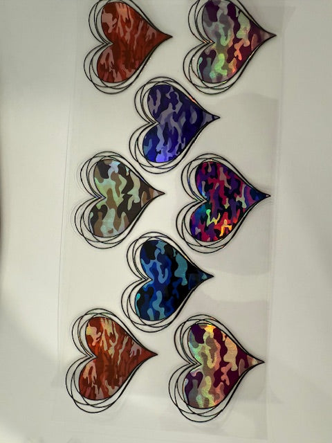 Colorful hearts