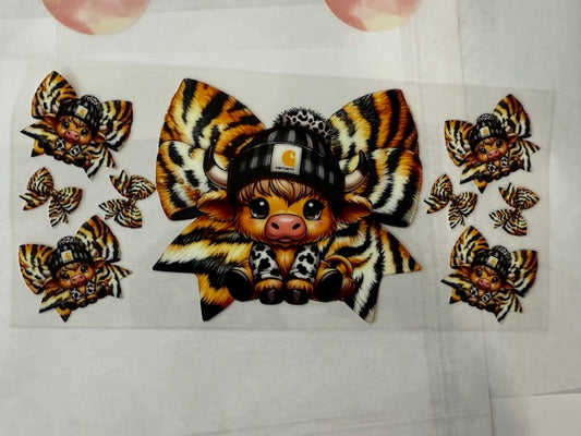 highland cow - Carhart  Leppard print