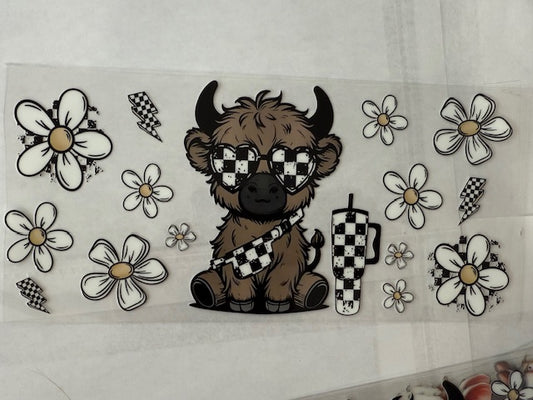 cow - Black and white checker