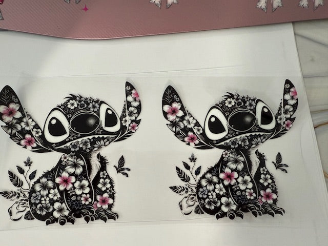 Lilo and Stitch Sketch with pink