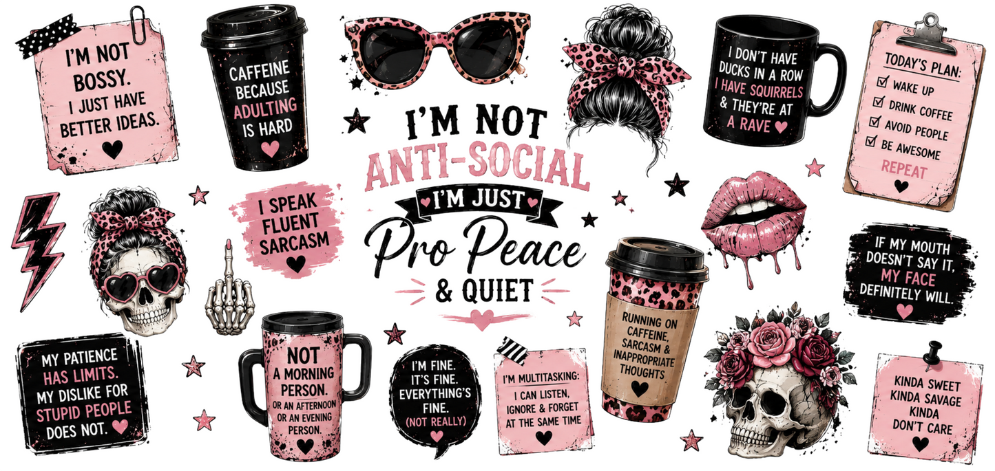 Im Not Anti-Social Im Just Pro Peace and Quiet