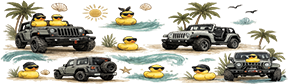 Jeep and Ducks