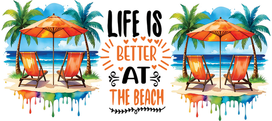 Life is better on beach orange