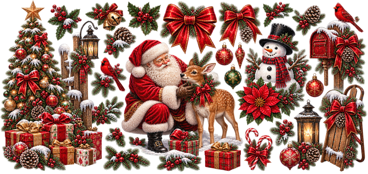Santa with Rudolph