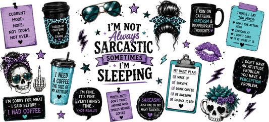 Sarcastic mom wrap purple teal