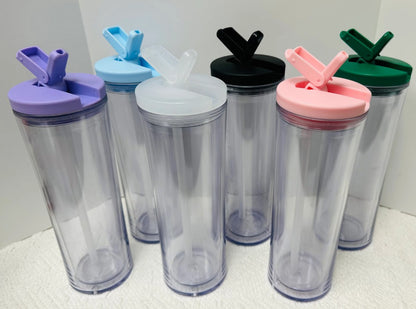 20 oz Flip Top Water Bottles Snow Globe
