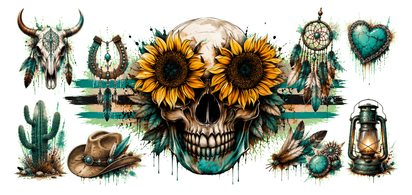 Sunflower Skull