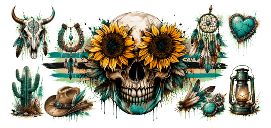 Sunflower Skull