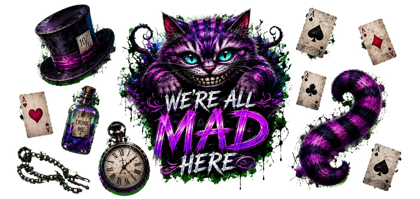We're All Mad Here Black Cat