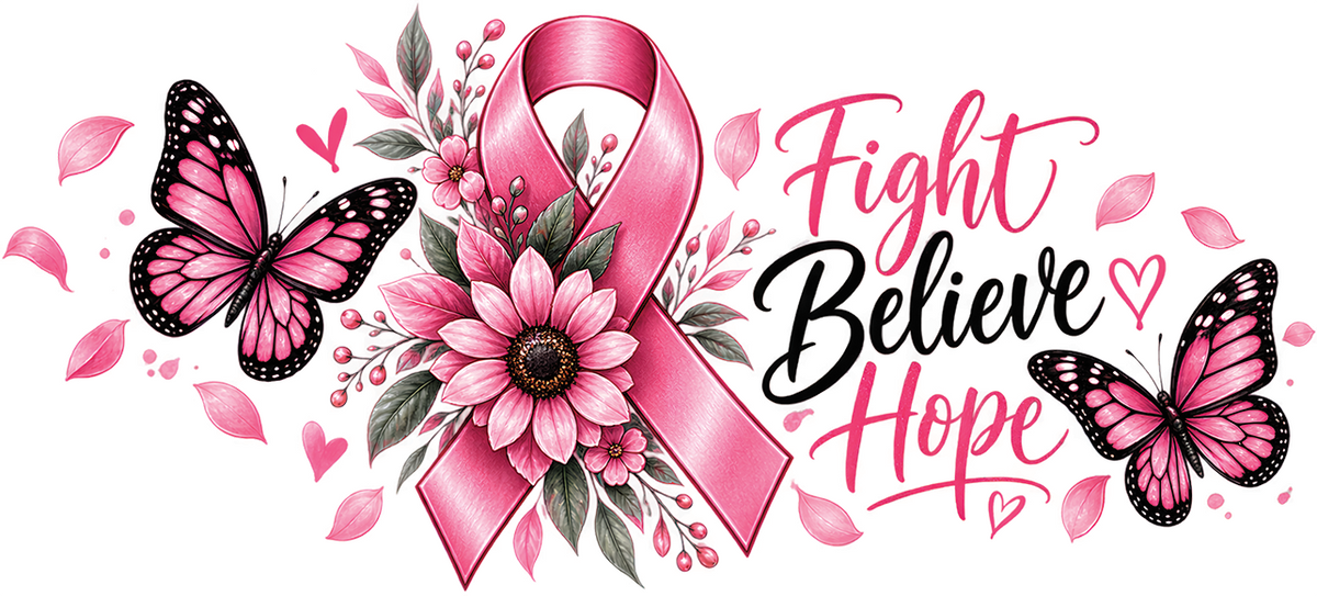 cancer all ribbons  - Fight Believe Hope