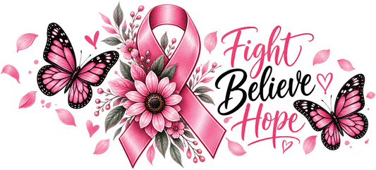 cancer all ribbons  - Fight Believe Hope