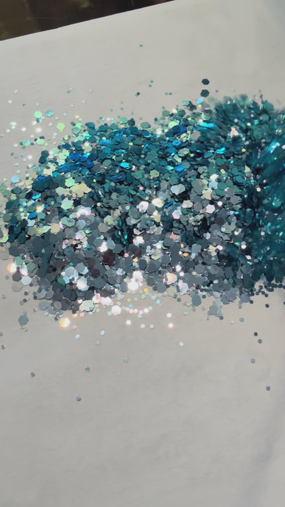 4 oz Glitter  - Midnight lagoon -Chameleon
