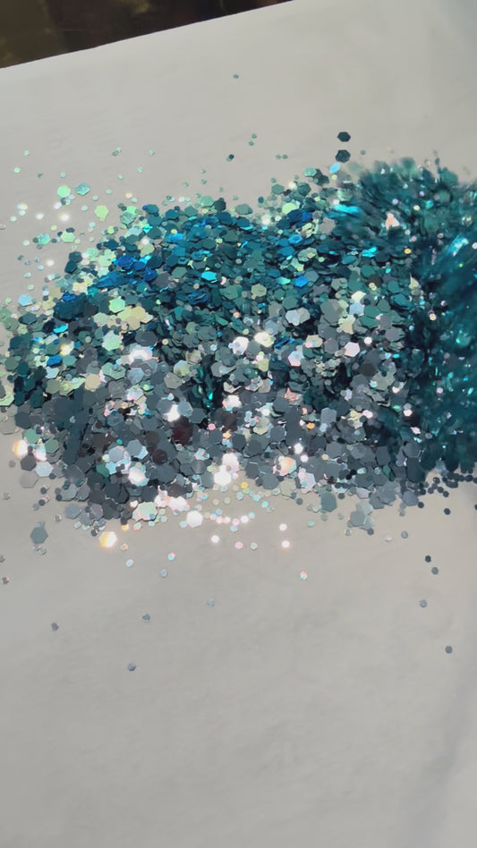 4 oz Glitter  - Midnight lagoon -Chameleon