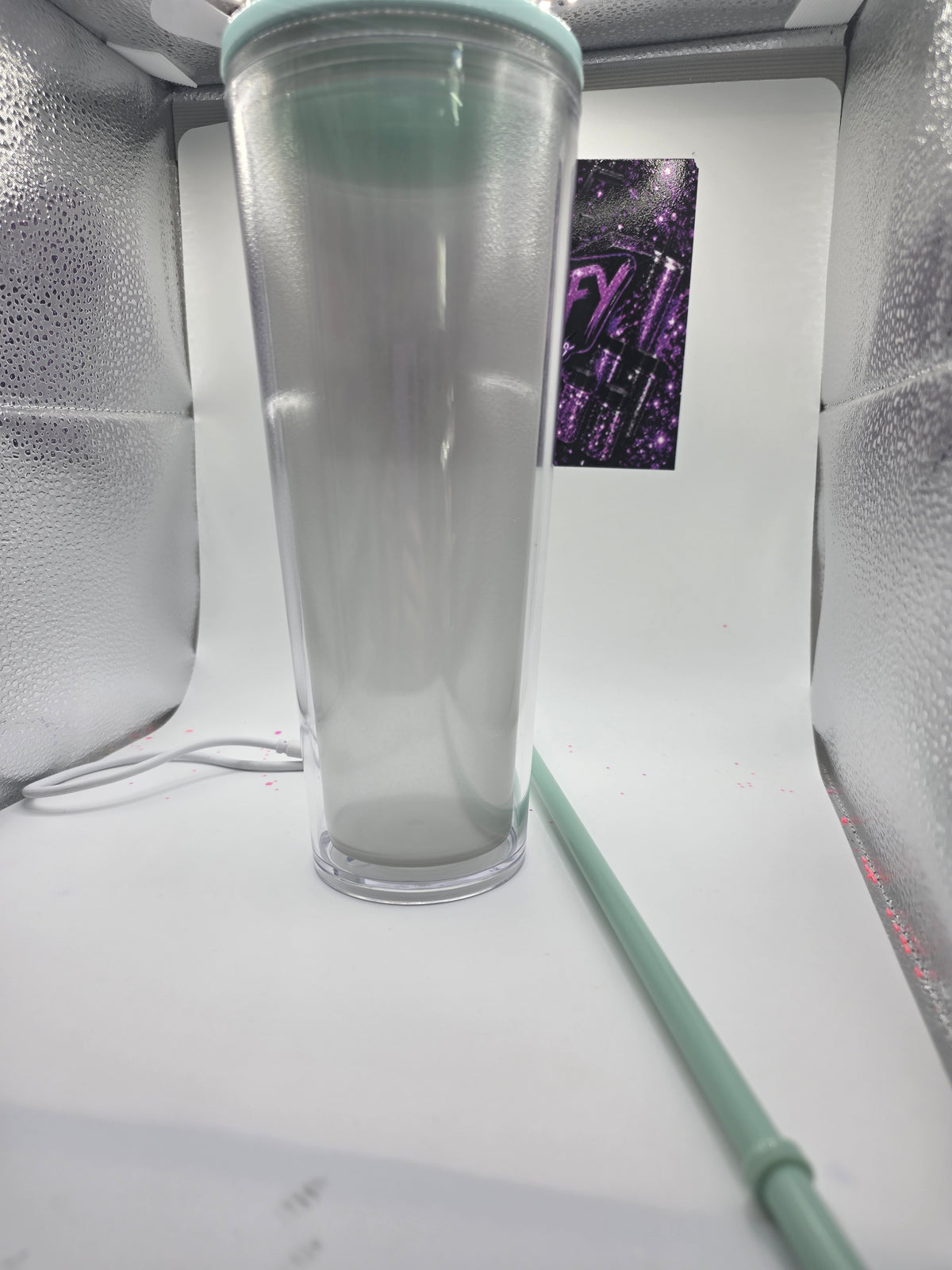 24 oz glow in the dark snow globe