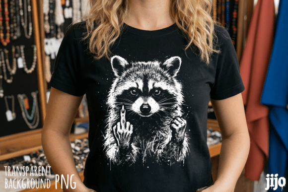 Raccoon Middle Finger