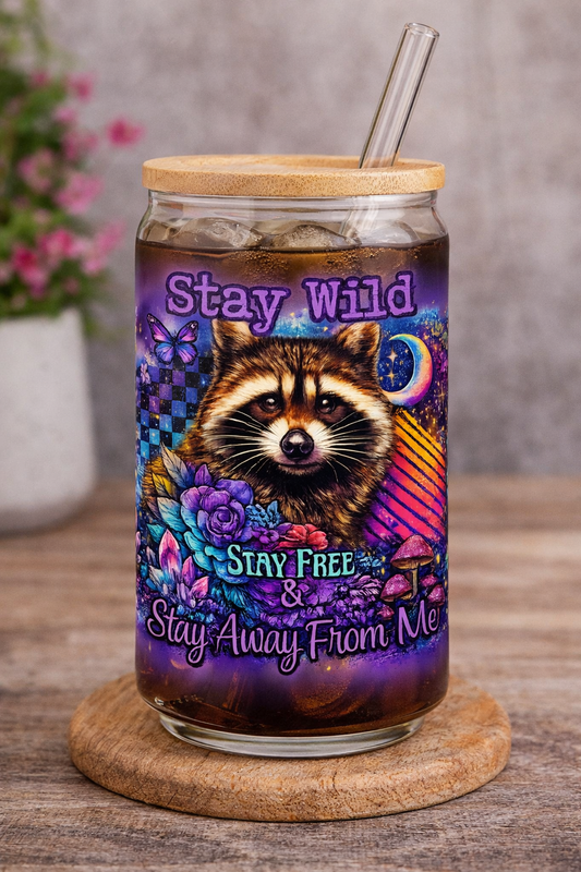 Stay Wild and Free raccoon